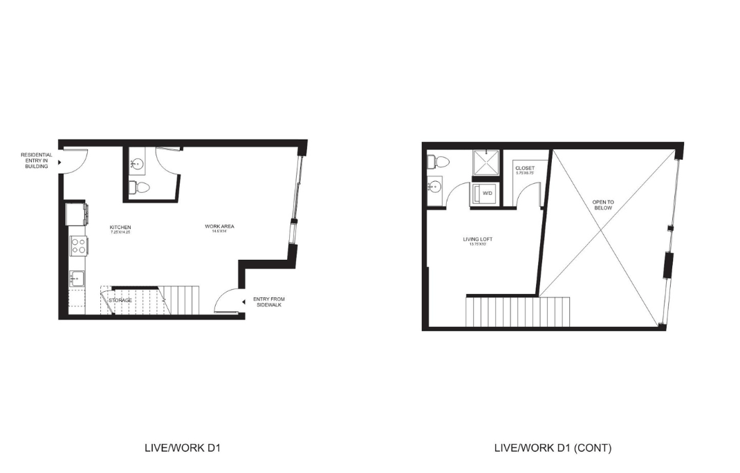 Floor plan layout diagram for D1
